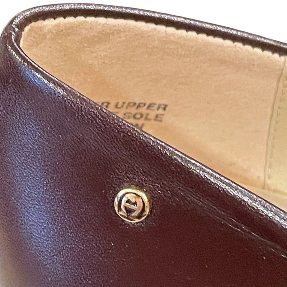 Vtg Etienne Aigner Womens 8.5N Taylor Pumps Brown Leather Made In Spain READ - Picture 6 of 16